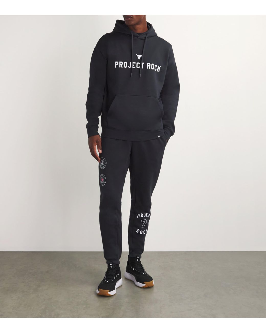 Under Armour Project Rock Icon Fleece Hoodie in Blue for Men Lyst UK