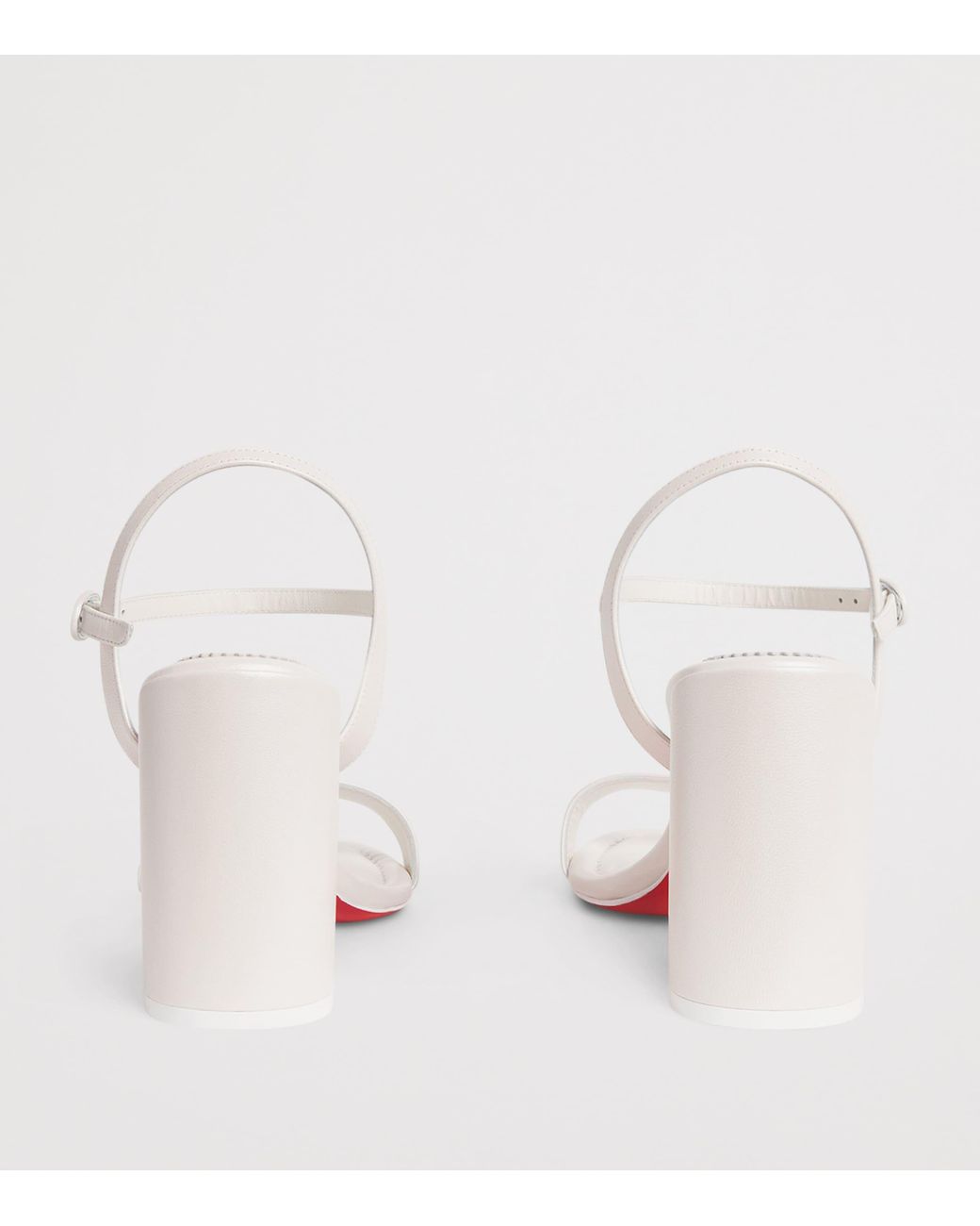 Christian Louboutin White Miss Jane Nappa Leather Sandals 85