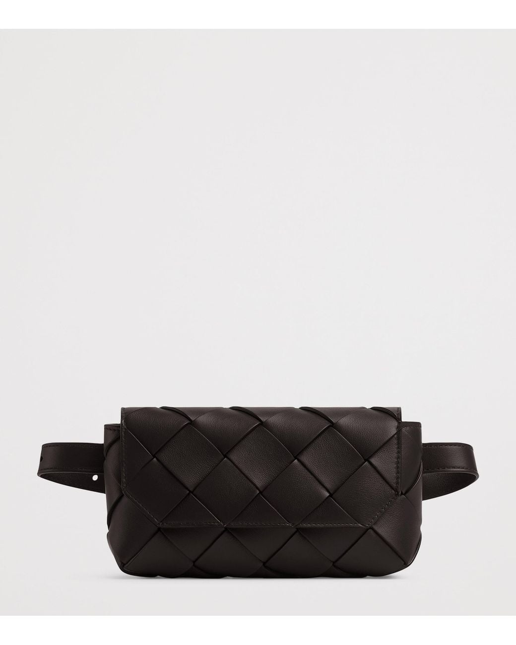 Bottega Veneta Black Small Leather Diago Belt Bag for men