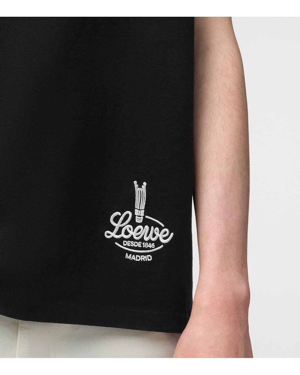 Loewe Black Cotton Relaxed Logo T-Shirt for men