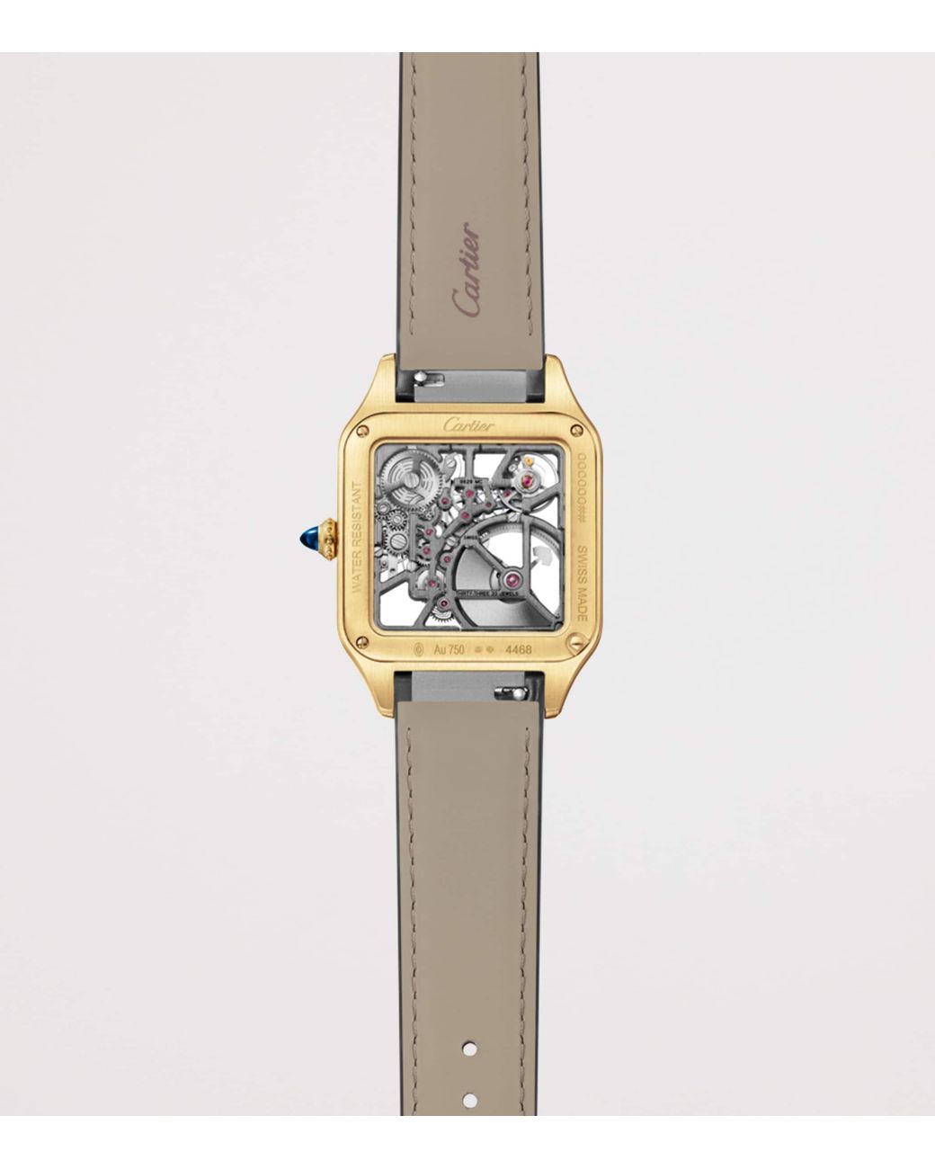 Cartier Metallic Large Santos-Dumont Skeleton Watch