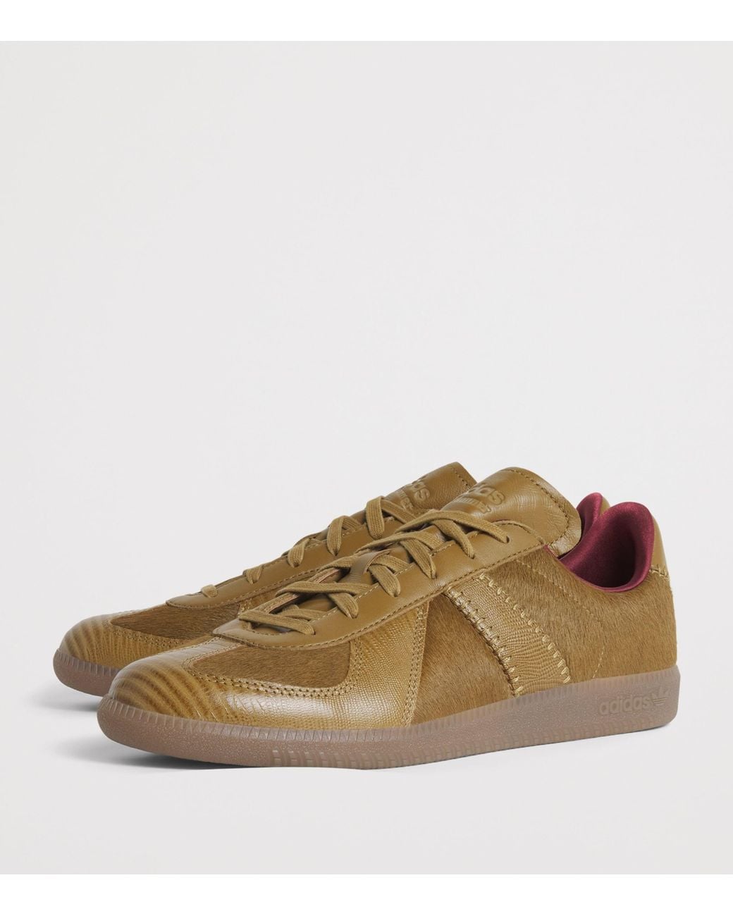 Adidas Brown X Wales Bonner Leather And Calf Hair Bw Army Sneakers for men
