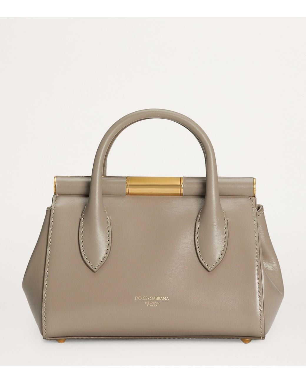 Dolce & Gabbana Metallic Leather Top-Handle Bag