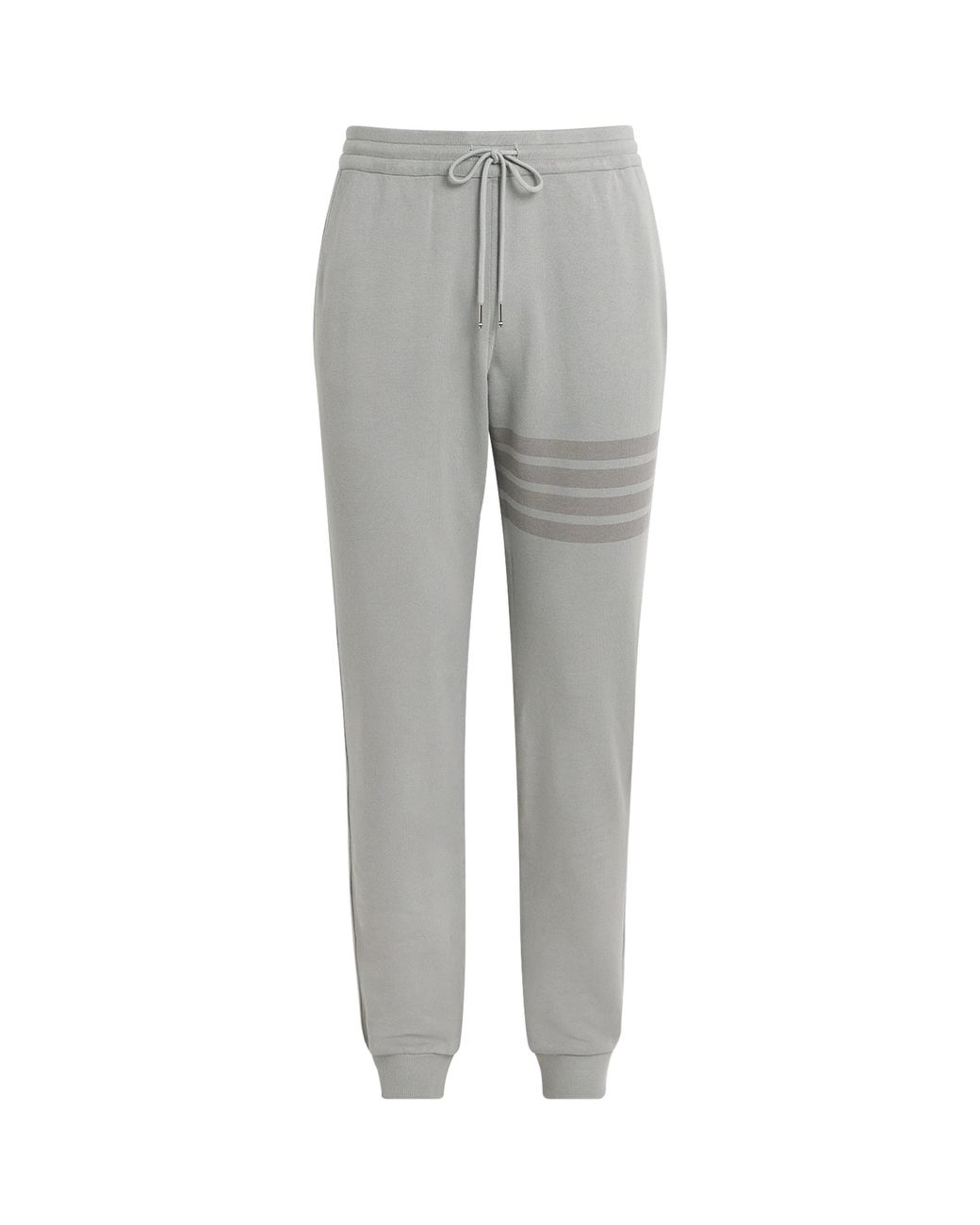 Thom Browne Gray Cotton 4-Bar Sweatpants for men