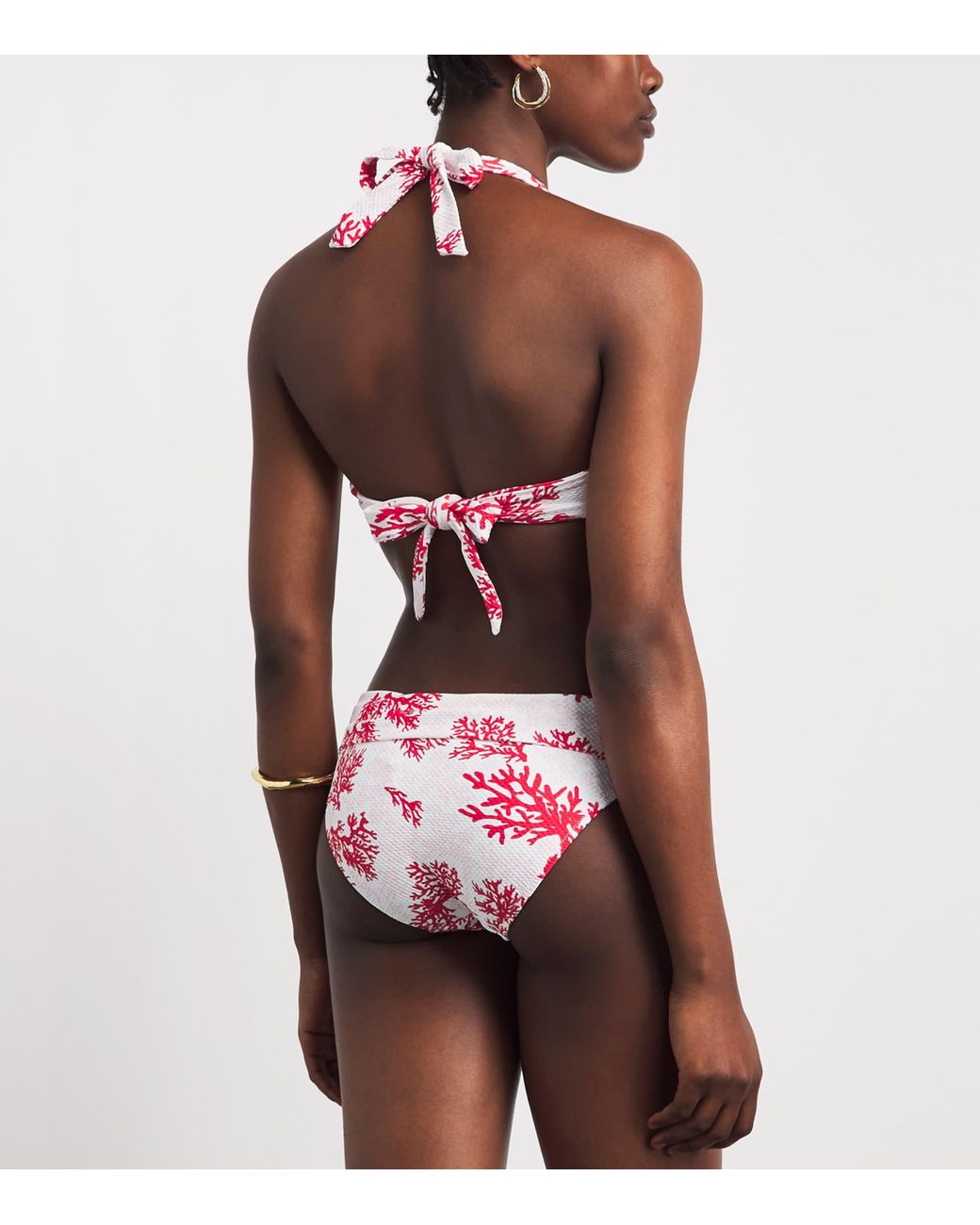 Heidi Klein Red U-Bar Halterneck Scala Bikini Top