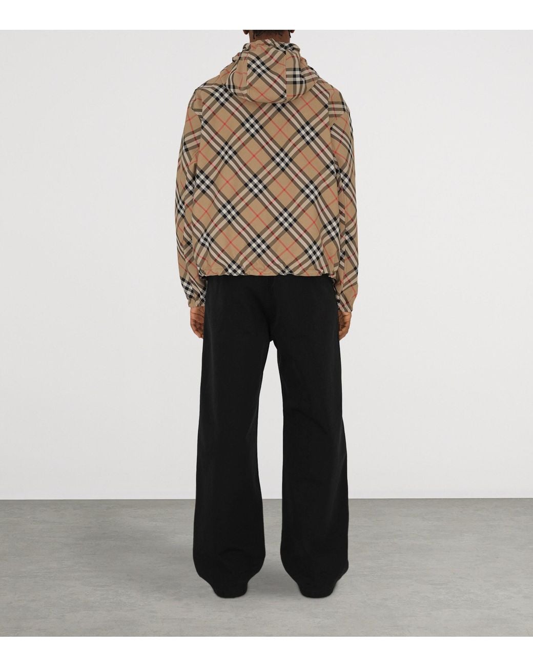 Burberry Natural Reversible Check Hooded Jacket for men