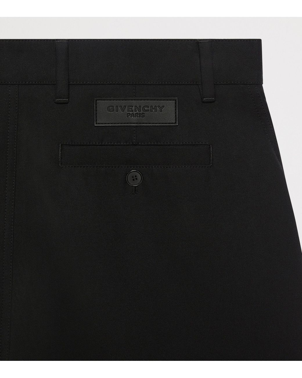 Givenchy Black Cotton Couture Seam Trousers for men