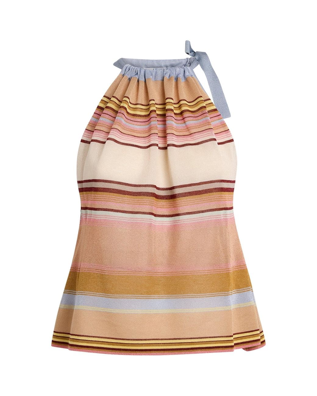 Zimmermann Pink Fairlight Stripe Halterneck Top
