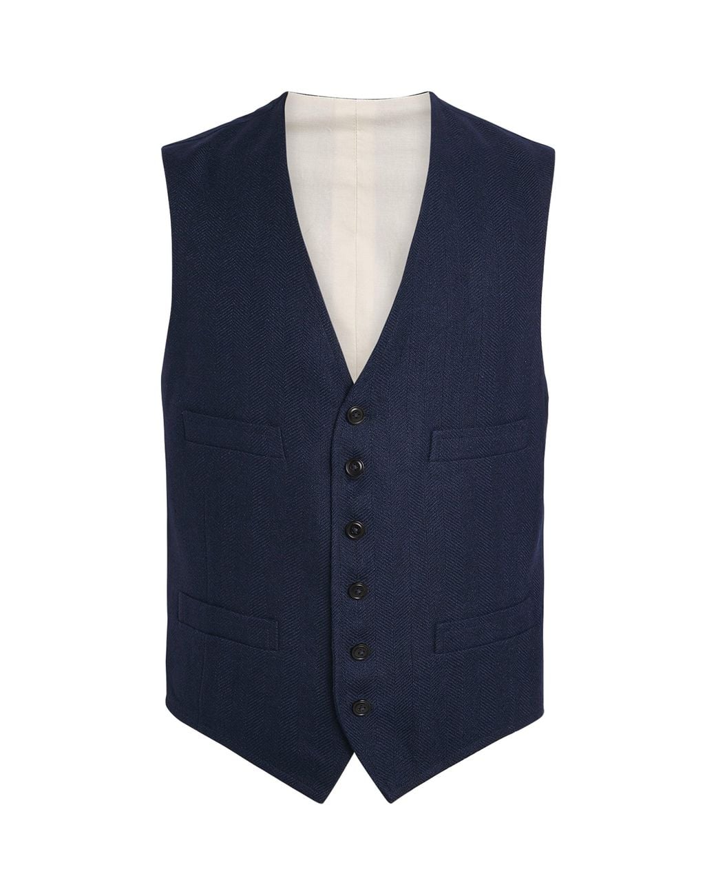 Polo Ralph Lauren Blue Wool Waistcoat for men