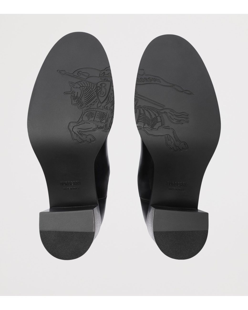 Burberry Black Leather Hampstead Heeled Boots 70