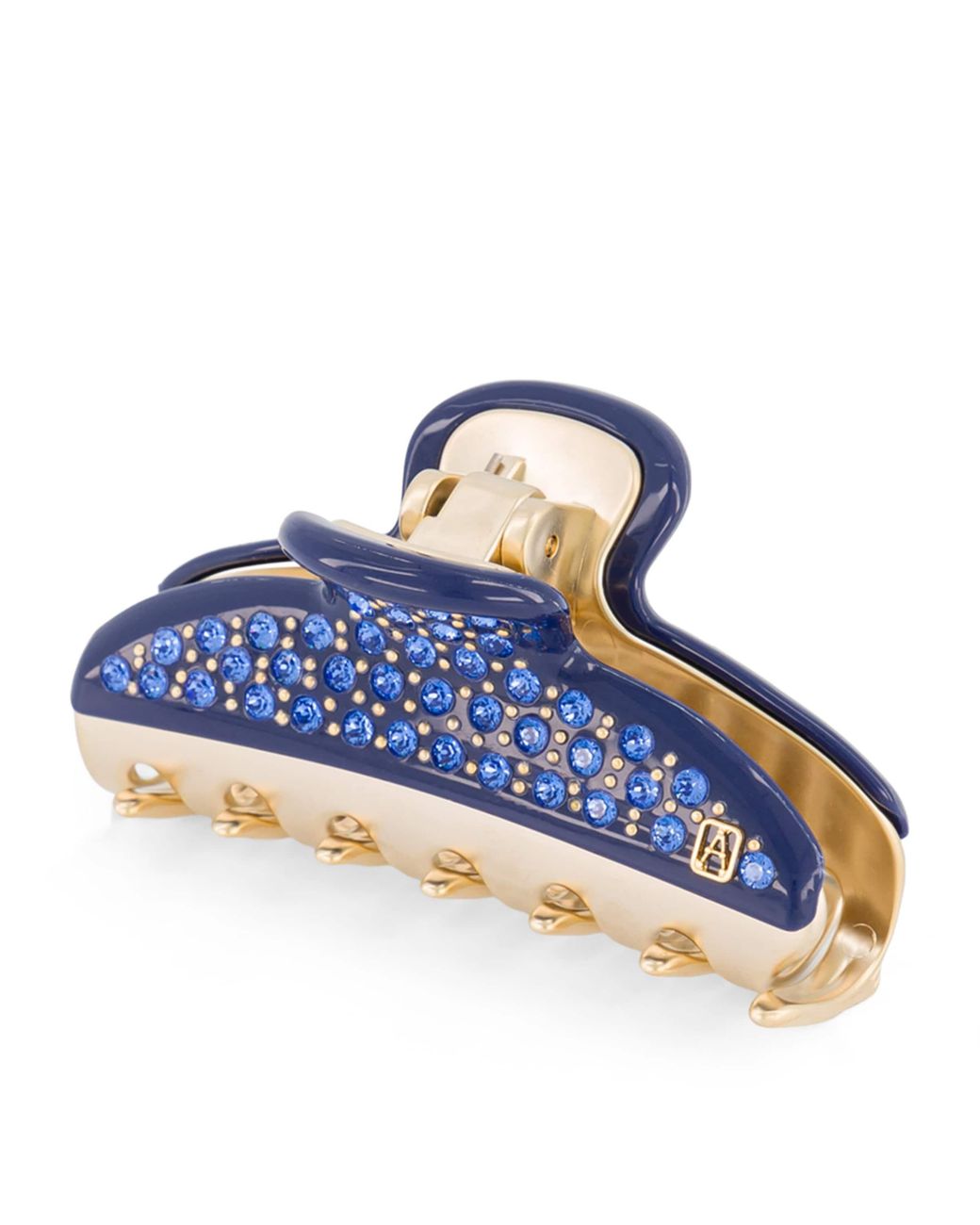 Alexandre De Paris Blue Plated Claw Hair Clip