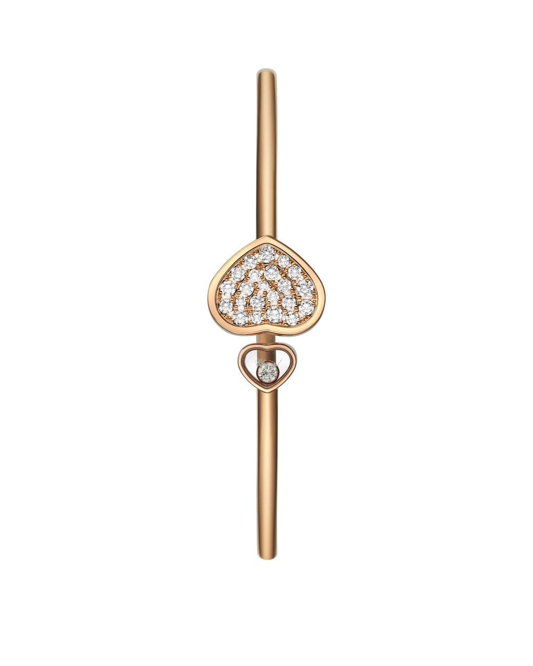 Chopard Metallic And Diamond Happy Hearts Bangle