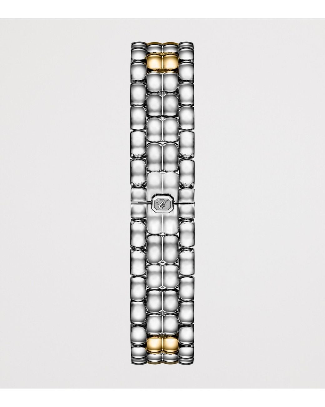 Chopard Metallic Stainless Steel And Diamond Happy Sport Watch