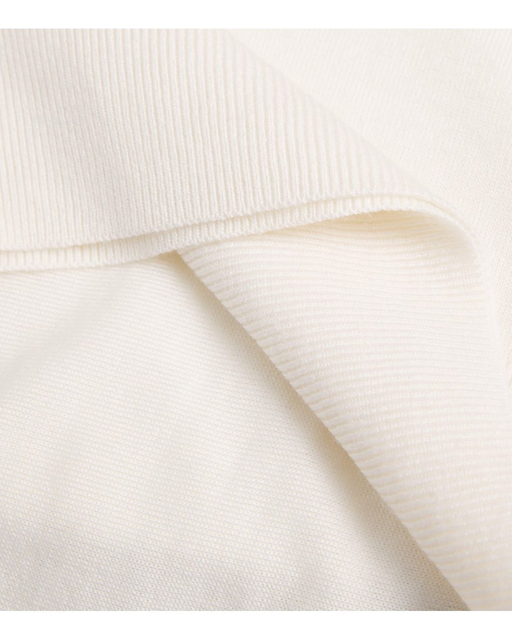 Theory White Wool Short-Sleeve Sweater