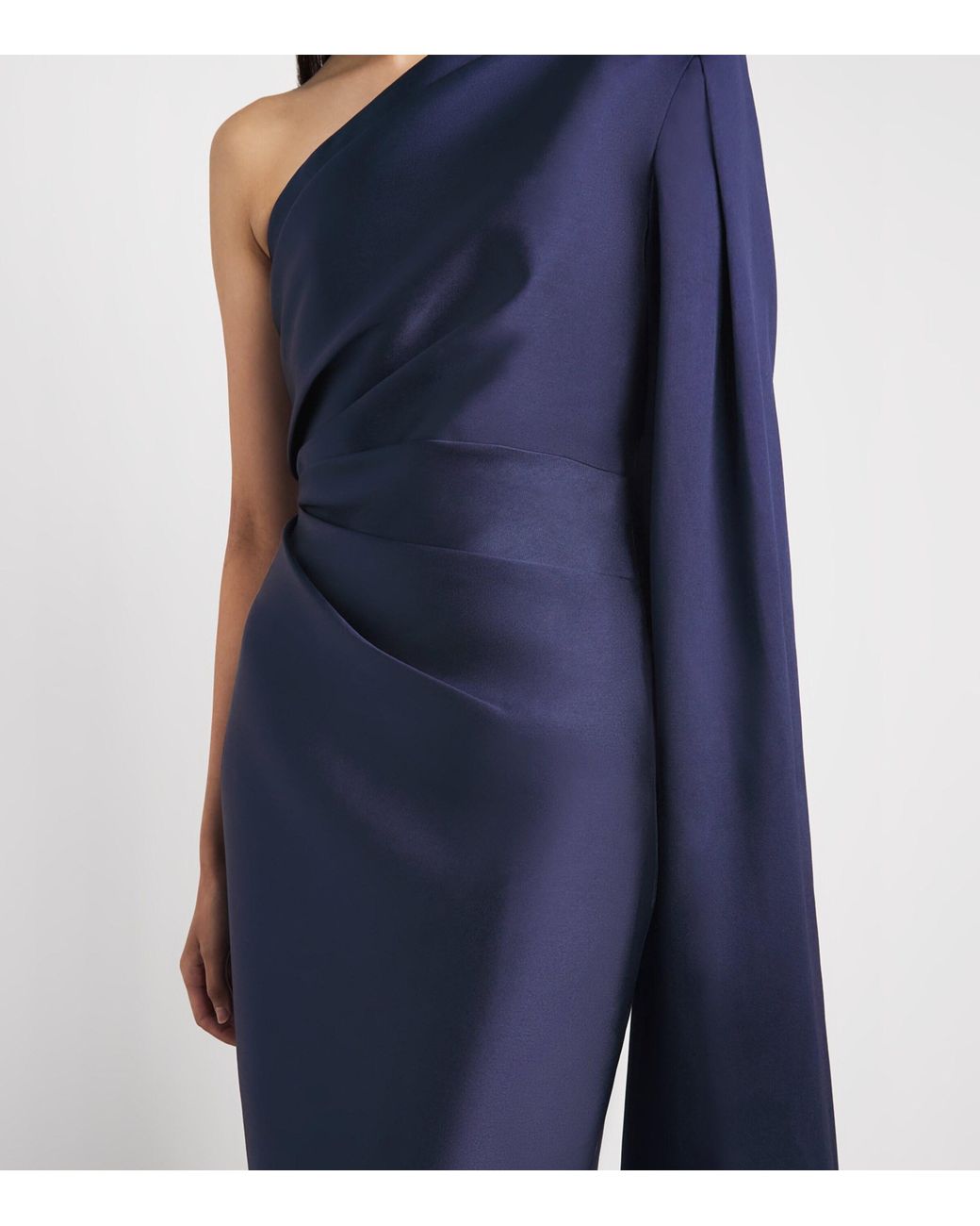 Solace London Blue One-Shoulder Veya Gown