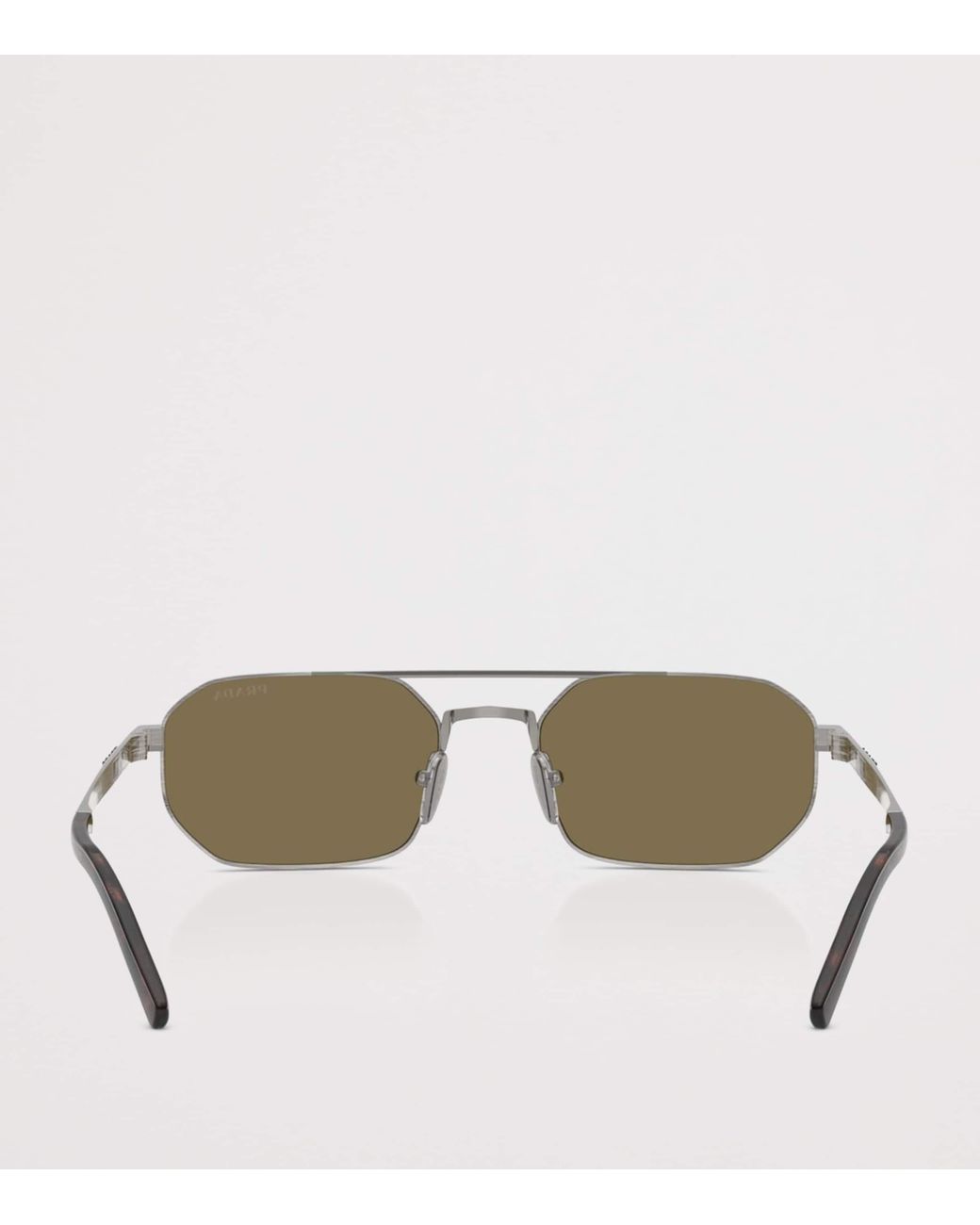 Prada Green Metal Irregular Sunglasses for men