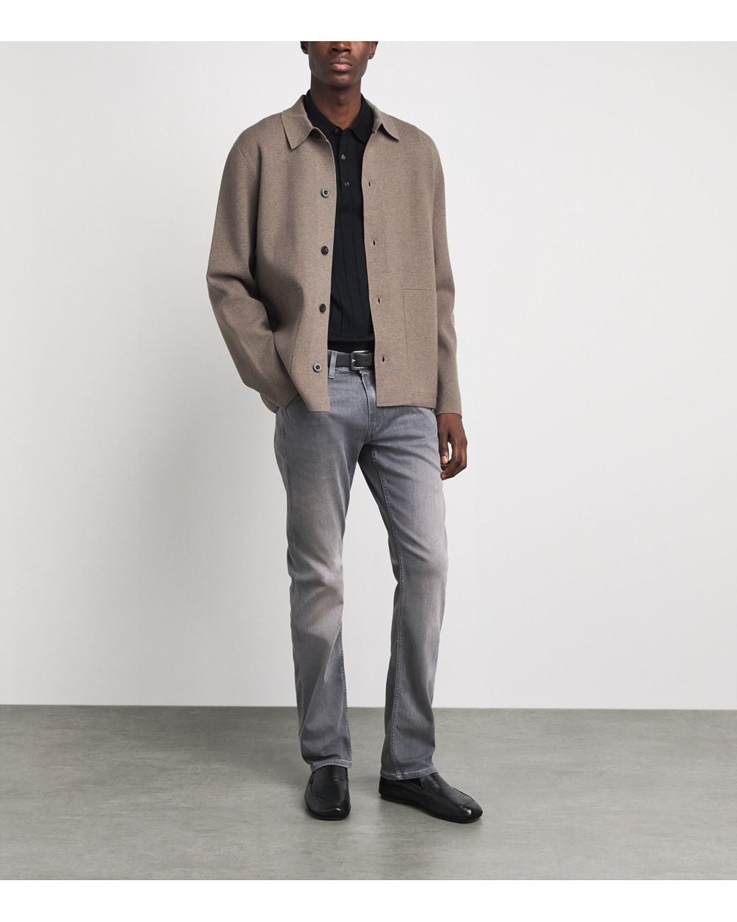 PAIGE Gray Federal Slim-Straight Jeans for men