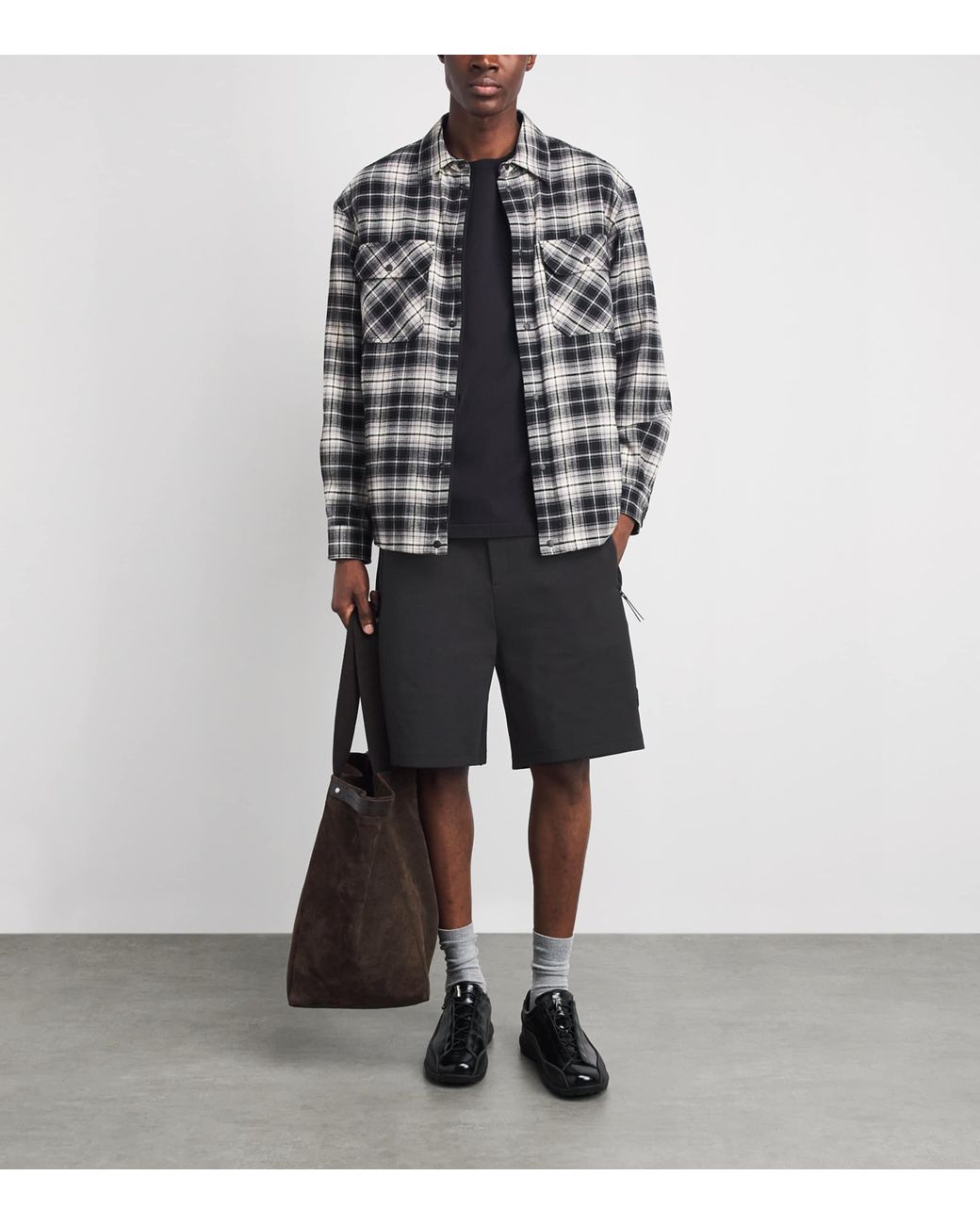 Moncler Black Logo Shorts for men