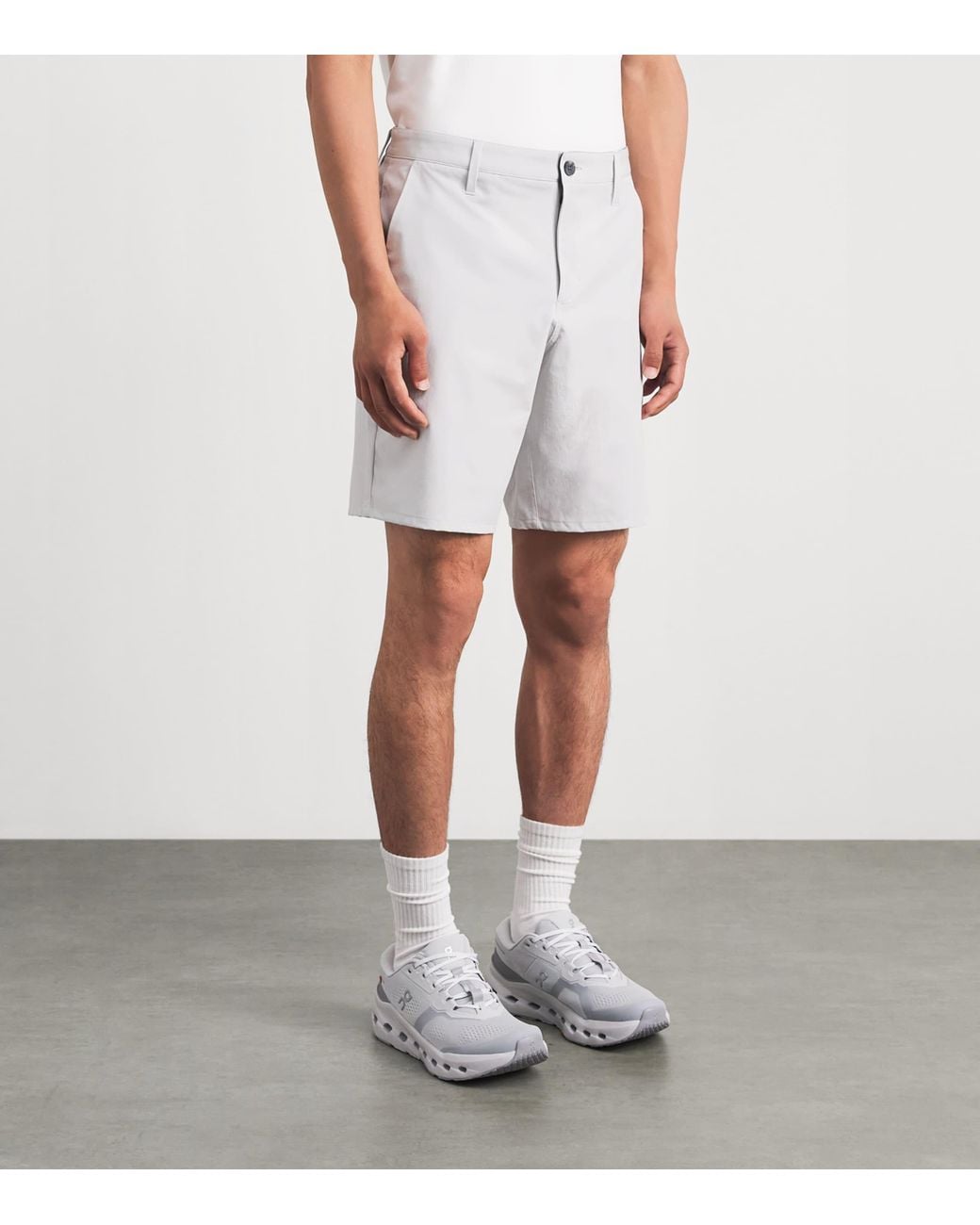 vuori White 8' Aim Shorts