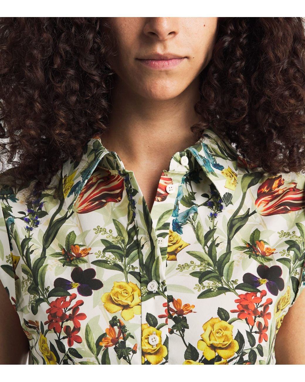 Alice + Olivia Green Floral Kim Mini Dress