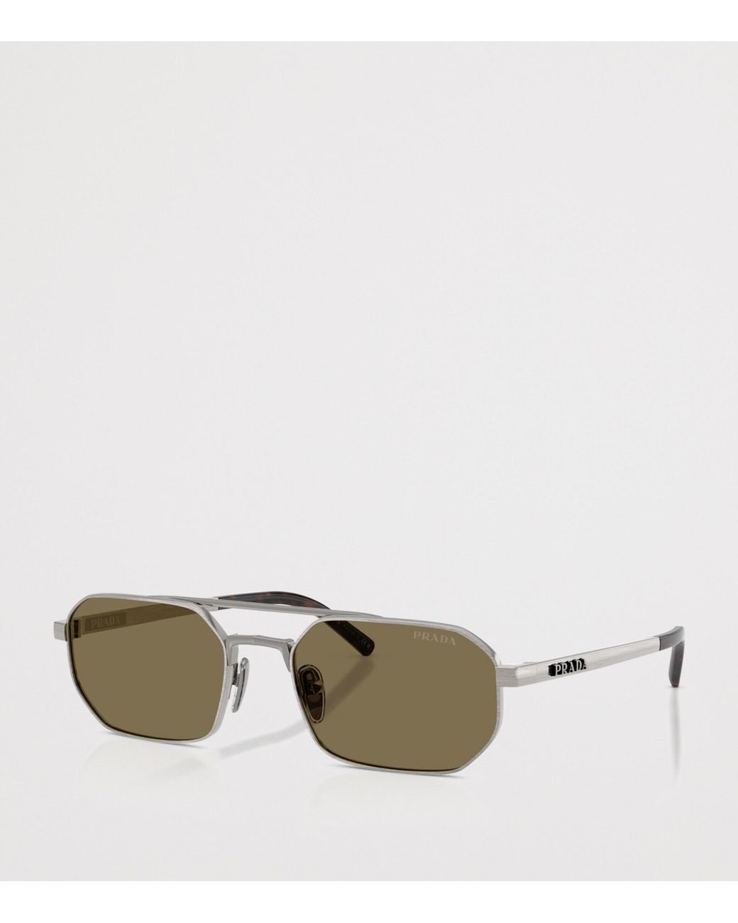 Prada Green Metal Irregular Sunglasses for men