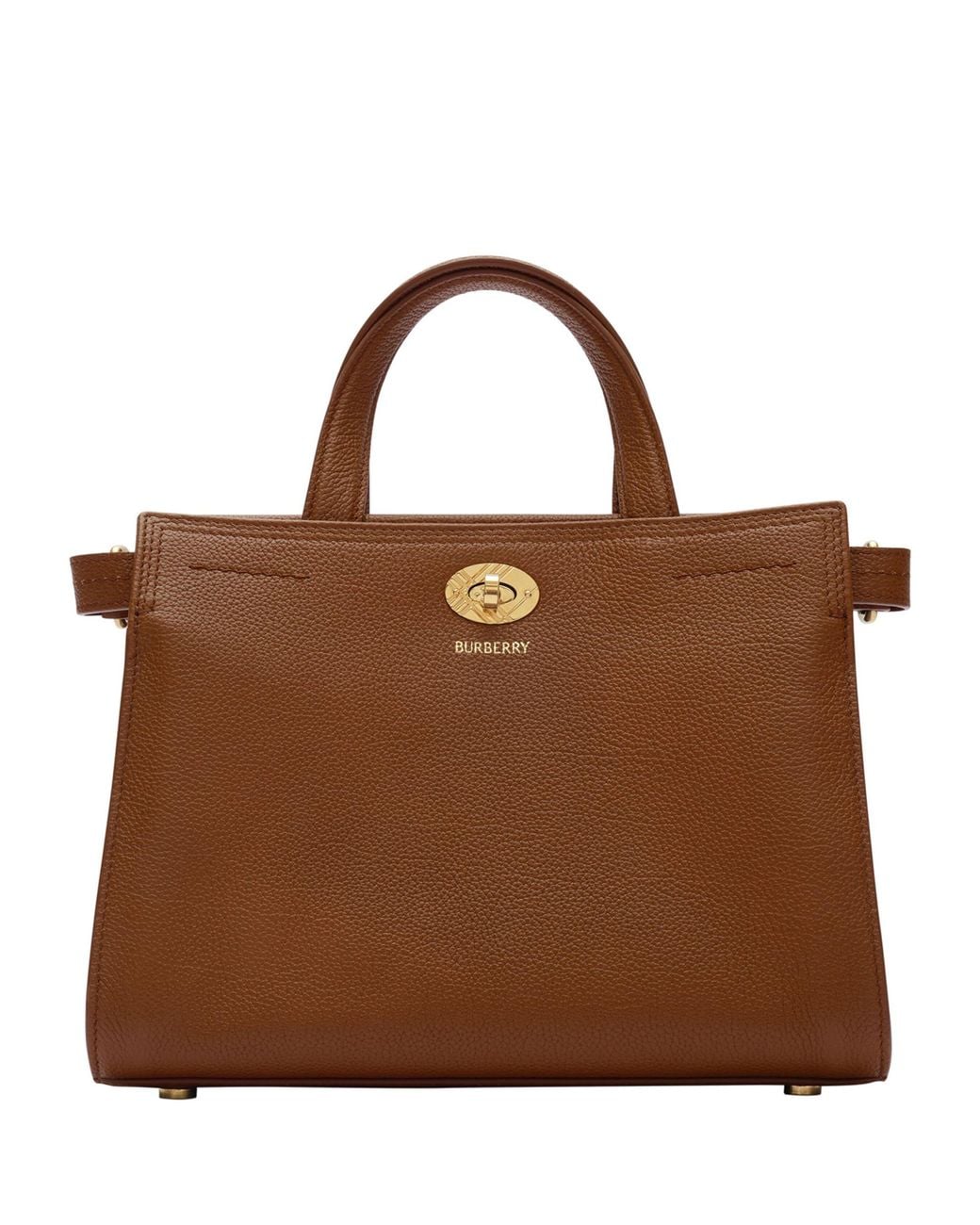 Burberry Brown Mini Leather Cotswolds Check Tote Bag