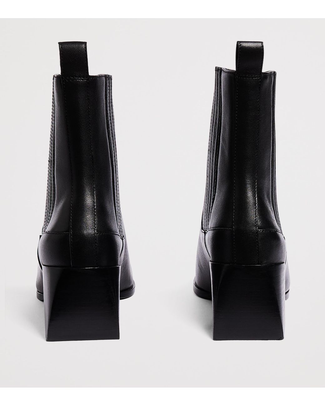 Sandro Black Leather Ankle Boots 55