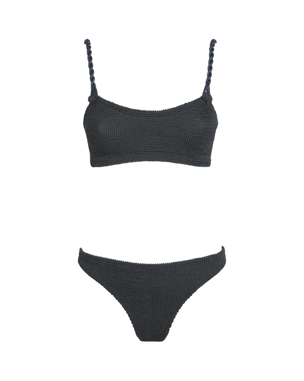 Hunza G Black Twisted-Strap Phoebe Bikini
