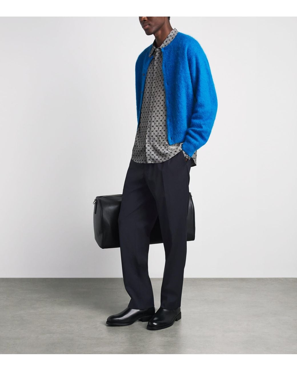 Sandro Blue Wool-Blend Drawstring Trousers for men