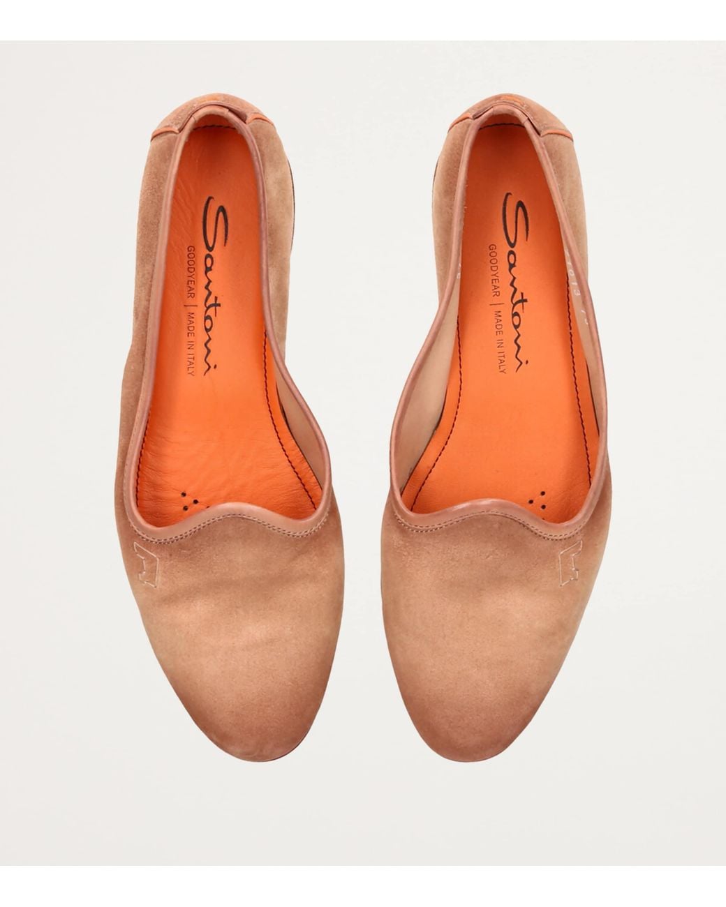 Santoni Brown Suede Loafers