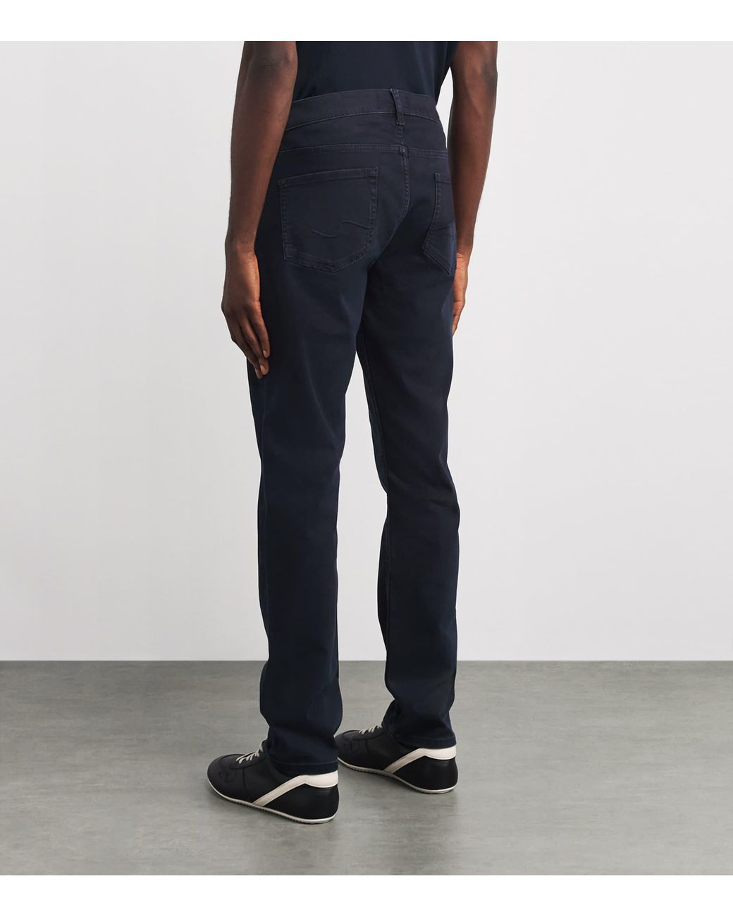 7 For All Mankind Blue Slimmy Tapered Jeans for men