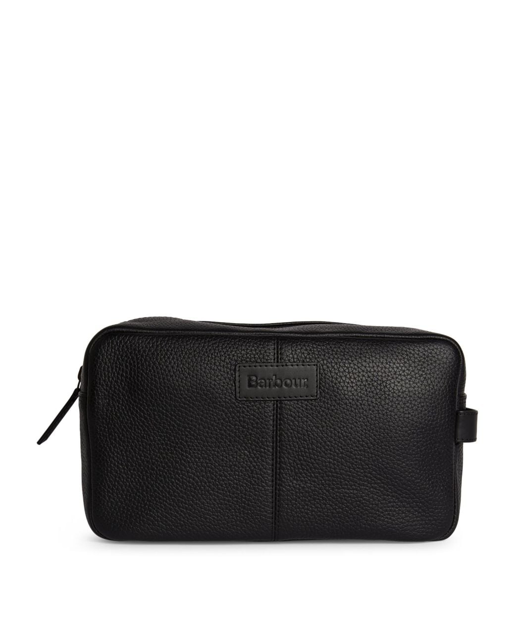 Barbour Leather Highgate Wash Bag in Black for Men | Lyst