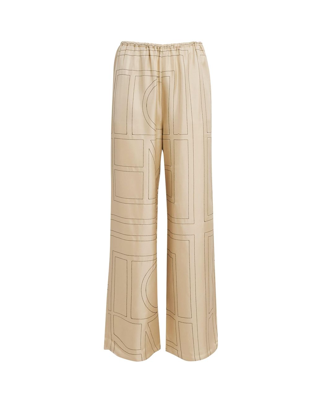Totême Natural Silk Monogram Trousers