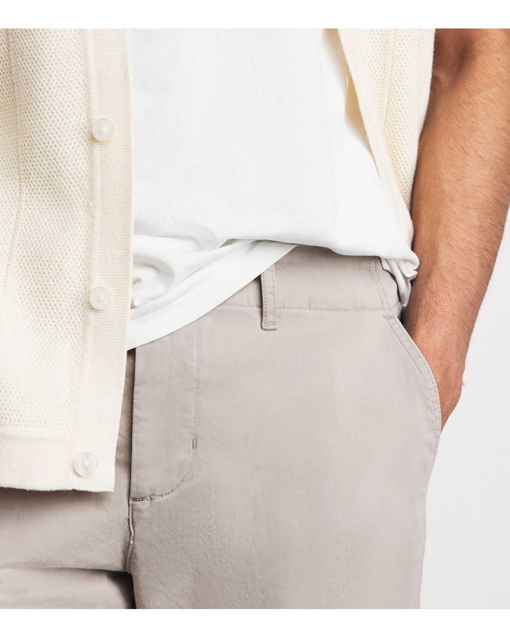 PAIGE Gray Phillips Chino Shorts for men