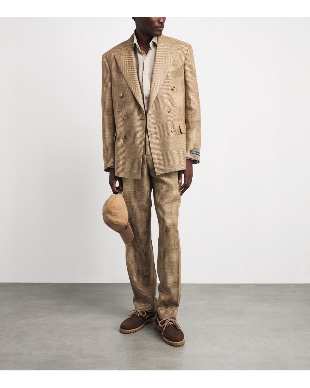 Polo Ralph Lauren Natural Silk-Blend Glen Plaid Trousers for men
