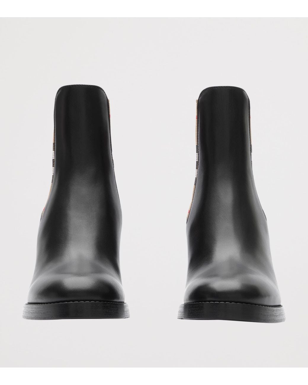 Burberry Black Leather Hampstead Heeled Boots 70