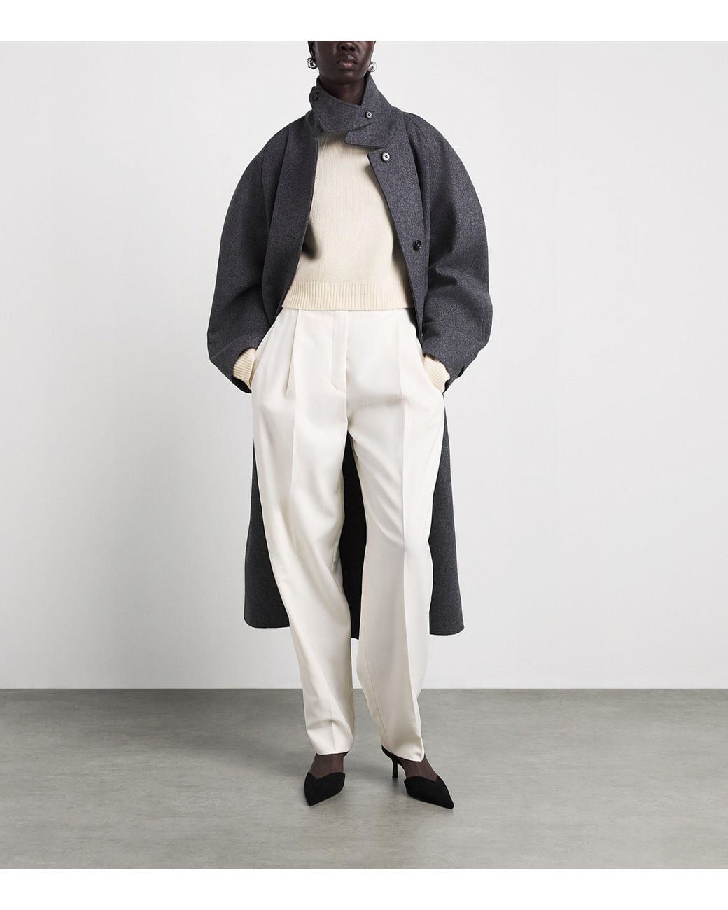FFORME White Wool-Cashmer Marcela Sweater