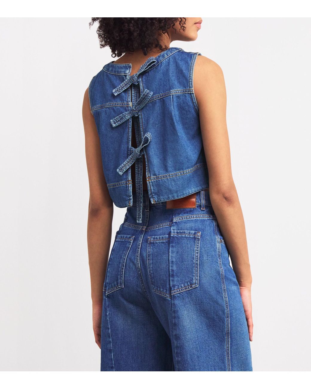 Weekend by Maxmara Denim Magia Top in Blue | Lyst