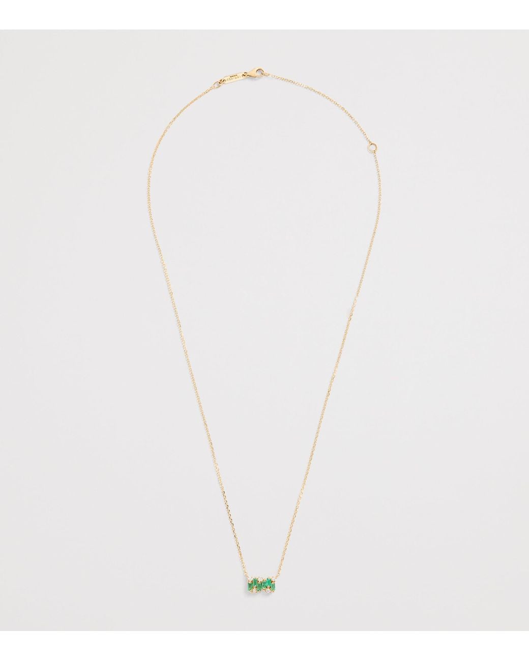 Suzanne Kalan Metallic Emerald And Diamond Shimmer Pendant Necklace