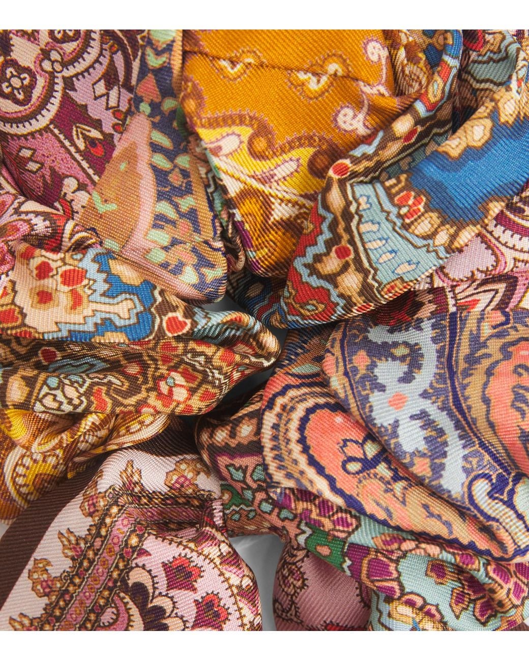 Zimmermann Yellow Silk Paisley Scrunchie