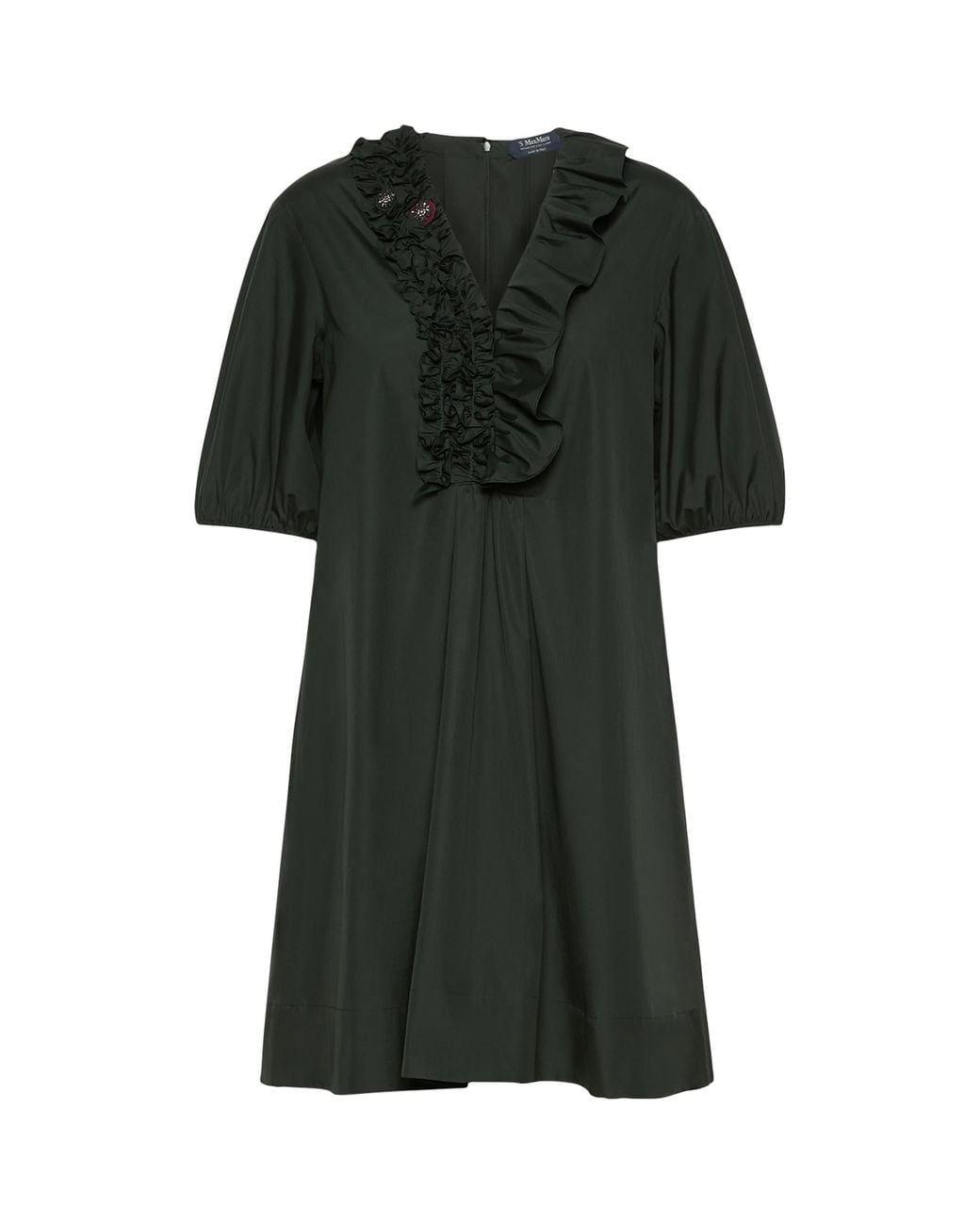 Max Mara Green Ruffle Mini Dress