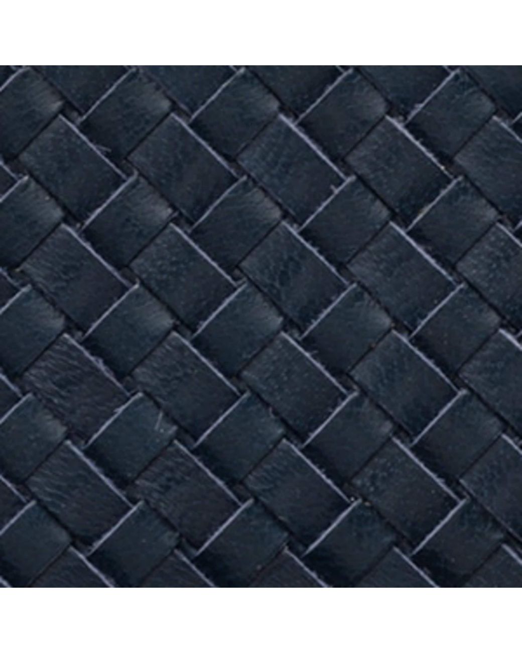 Prada Blue Leather Woven Card Holder for men