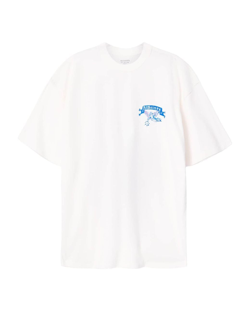 AllSaints White Organic Cotton Cray T-Shirt for men