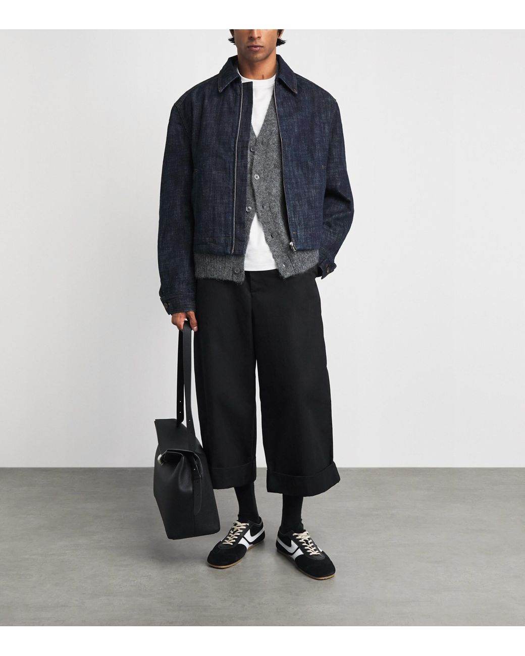 Jacquemus Blue Logo Denim Jacket for men