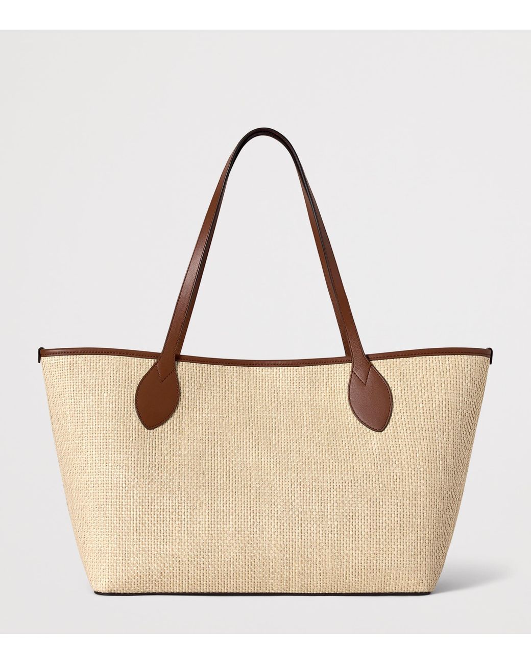 Mulberry Natural Small Raffia-Leather Tree Tote Bag