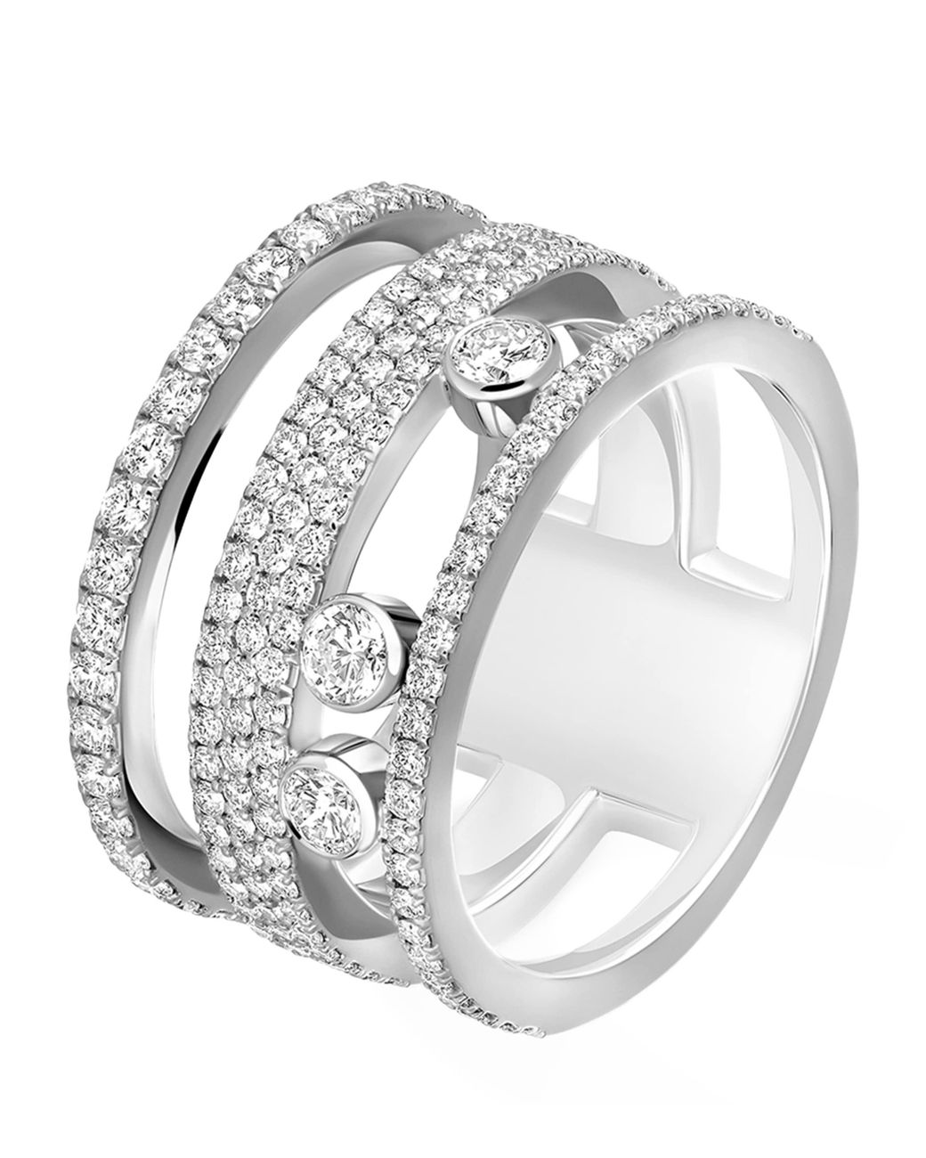 Messika Metallic Move Romane And Diamond Large Ring