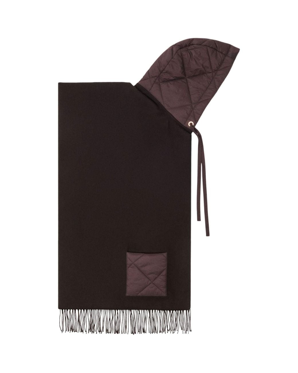 Maje Purple Wool Hooded Scarf