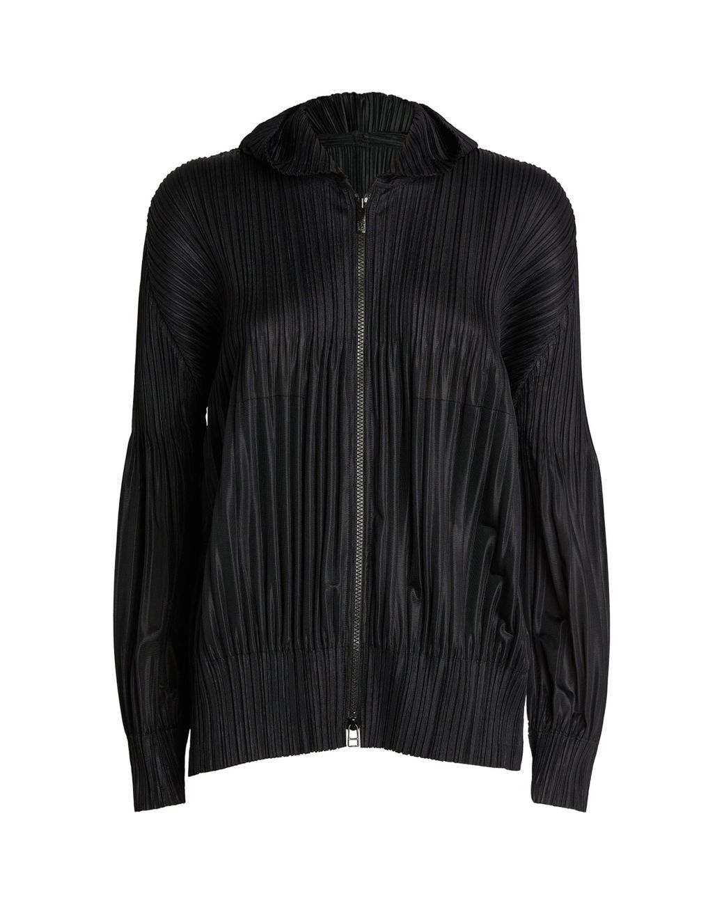 Pleats Please Issey Miyake Black Fluffy Basics Jacket