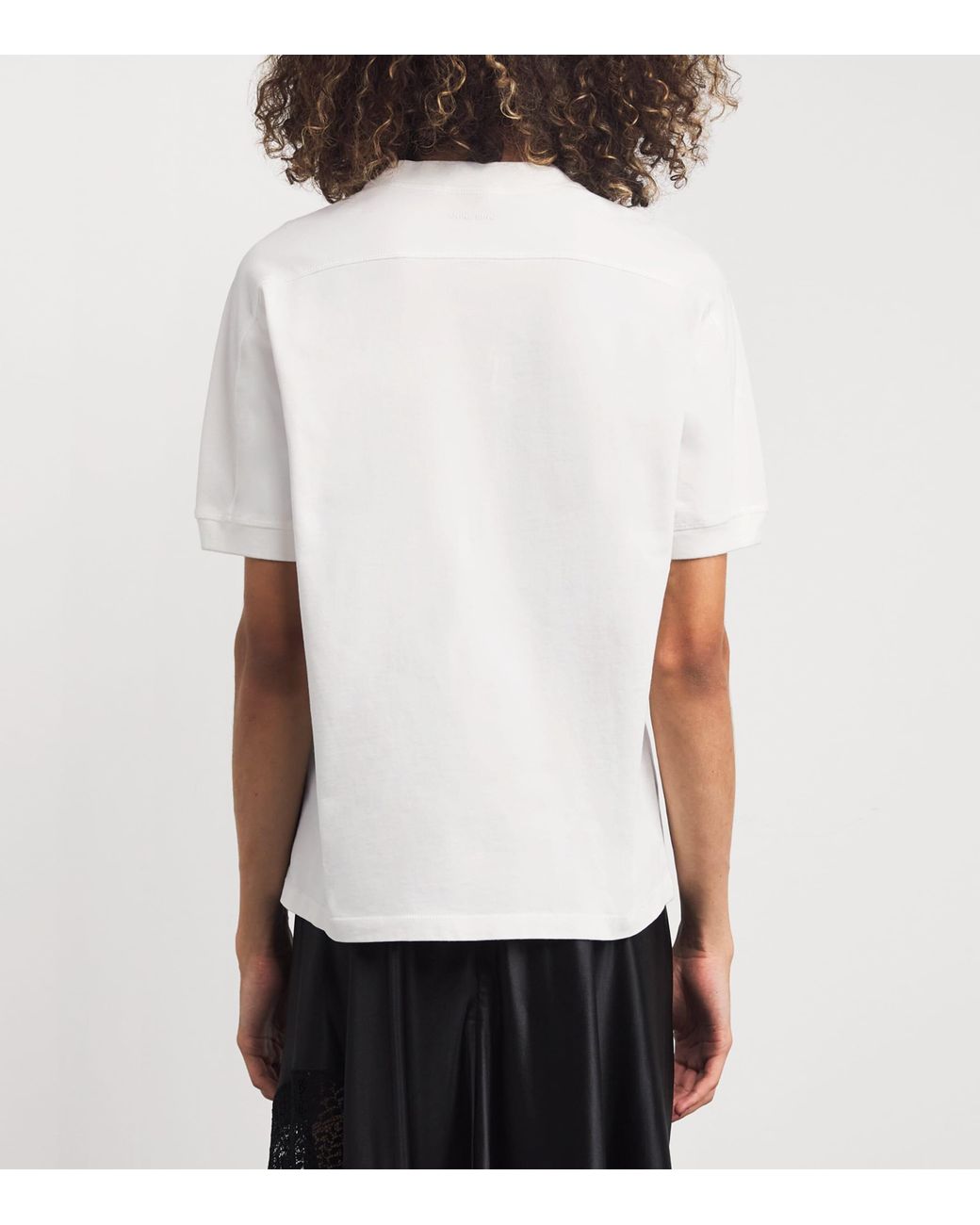 Anine Bing White Cotton Monogram T-Shirt