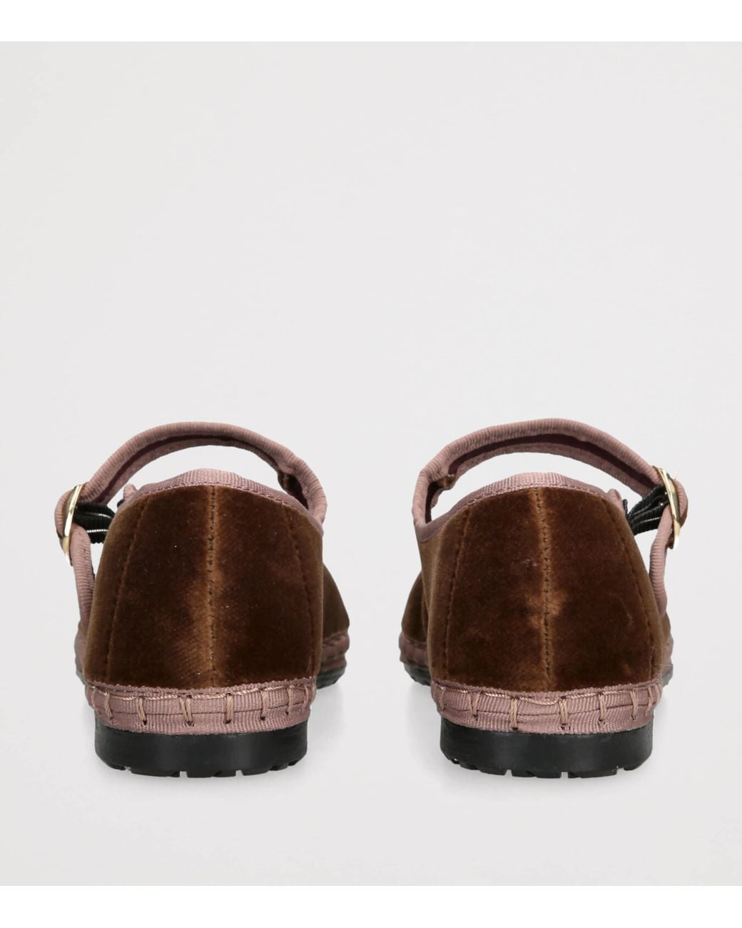 Flabelus Brown Velvet Balthasar Mary Janes